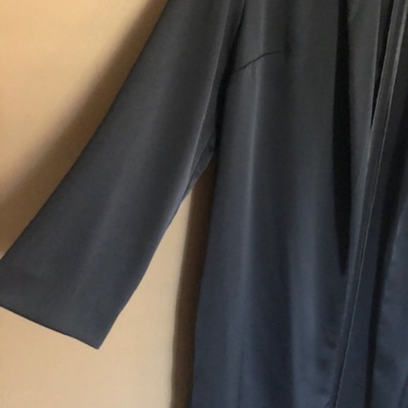 TOPSHOP BLACK LIGHTWEIGHT DUSTER MIDI COAT US 10 - Picture 5 of 5